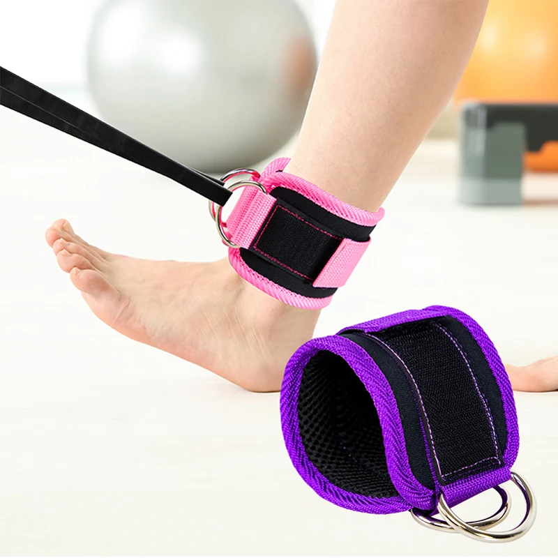 

SHIWEI-1040#Fitness Adjustable D-Ring Ankle Straps Support Ankle Protector with Buckle Sports Feet Guard, As picture