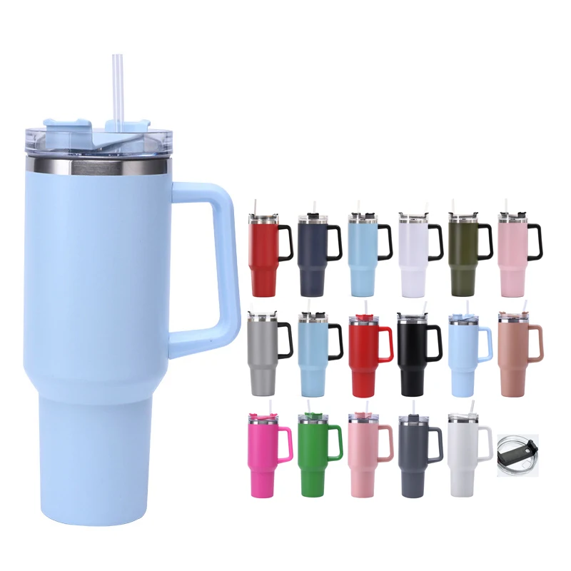 

Modern double walled 40 oz tumbler wholesale bulk 40oz stainless steel insulated vacuum tumbler with handle lid and straw