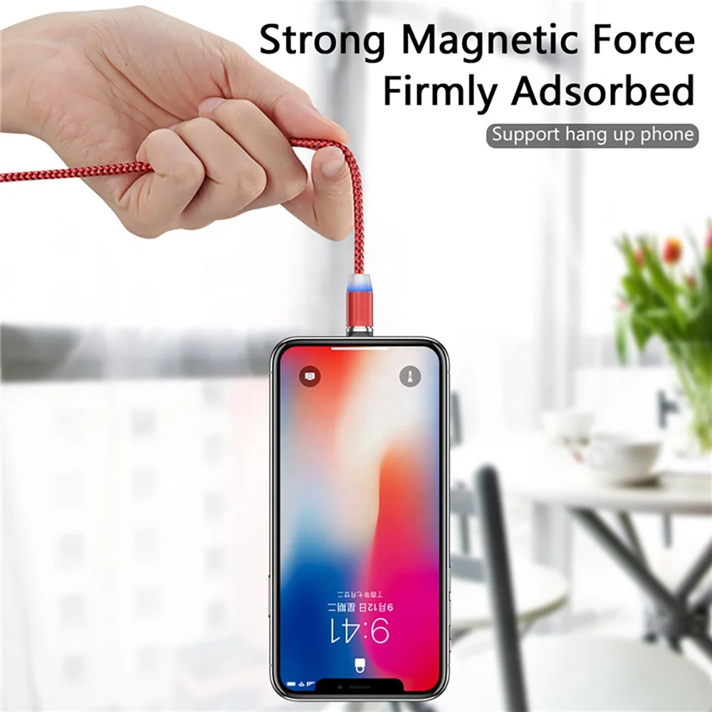 
1M 2M Fast Charging Mobile Phone USB Cord Type C Cable Magnet Charger Data Charge Micro USB Cable Magnetic USB Cable 