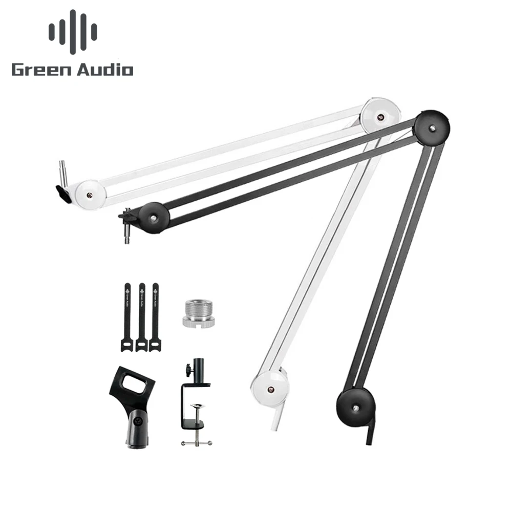 

GAZ-40 Professional Microphone Stand Mic Stand Suspension Scissor Arm Stand for Radio Broadcasting Studio, Ceramic black,white