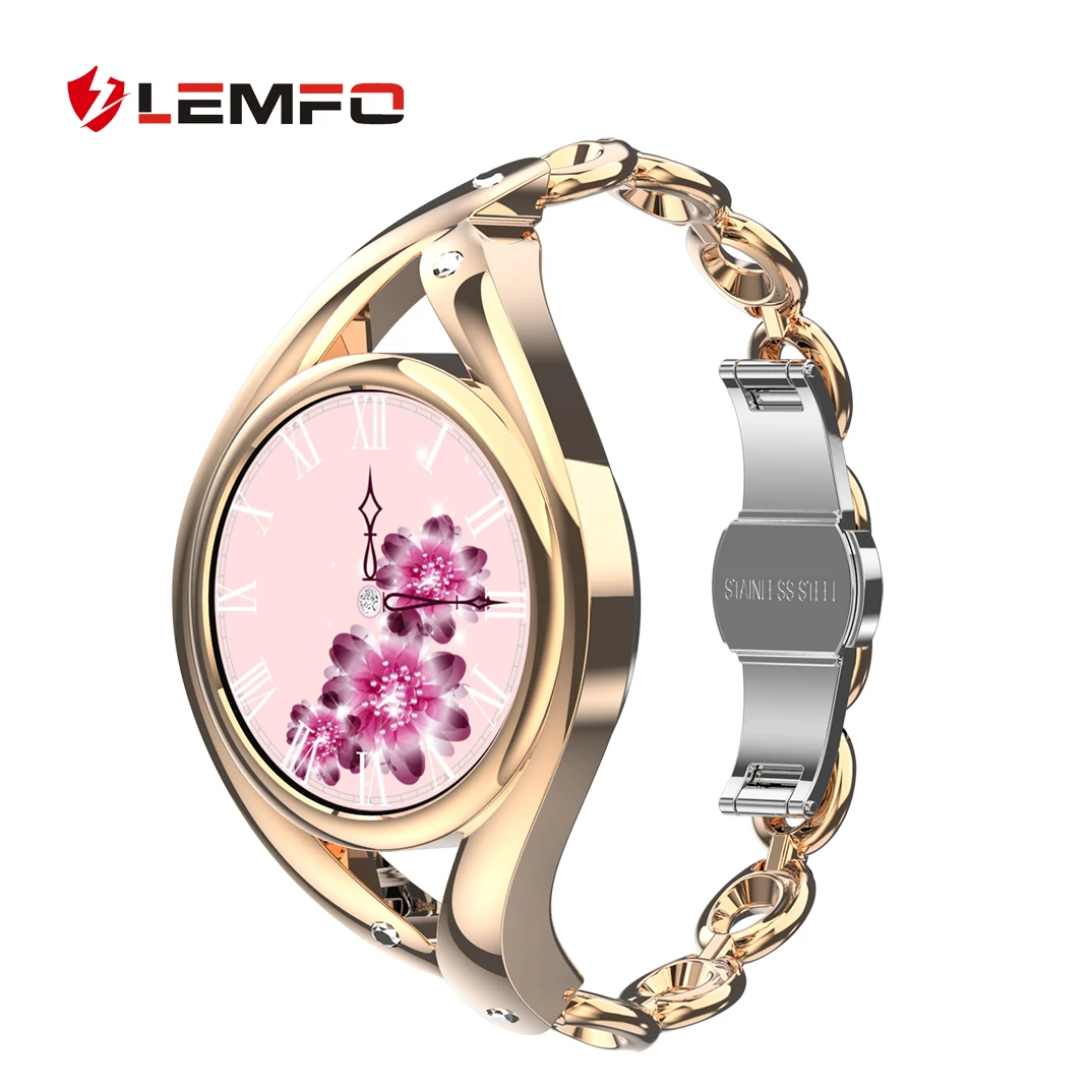 

LEMFO LEM1995 Smart Watch Women Lovely Bracelet Ultra-thin Smartwatch 2020 for Girl Heart rate monitor IP68 Waterproof Clock, 2colors