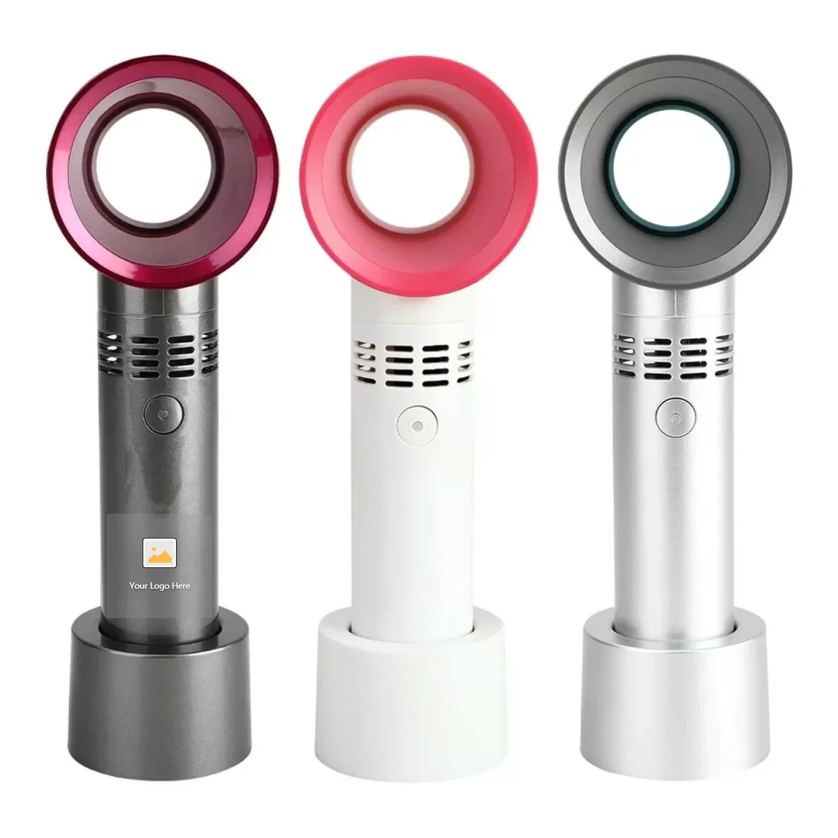 Portable Bladeless Fan Usb Rechargeable Handheld Mini No Leaf Ultra