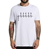 Motorcycle Gear Heartbeat T-Shirt Father'S Day Present Funny Birthday Gift For Daddy Father Husband Men Crewneck Cotton T Shirt