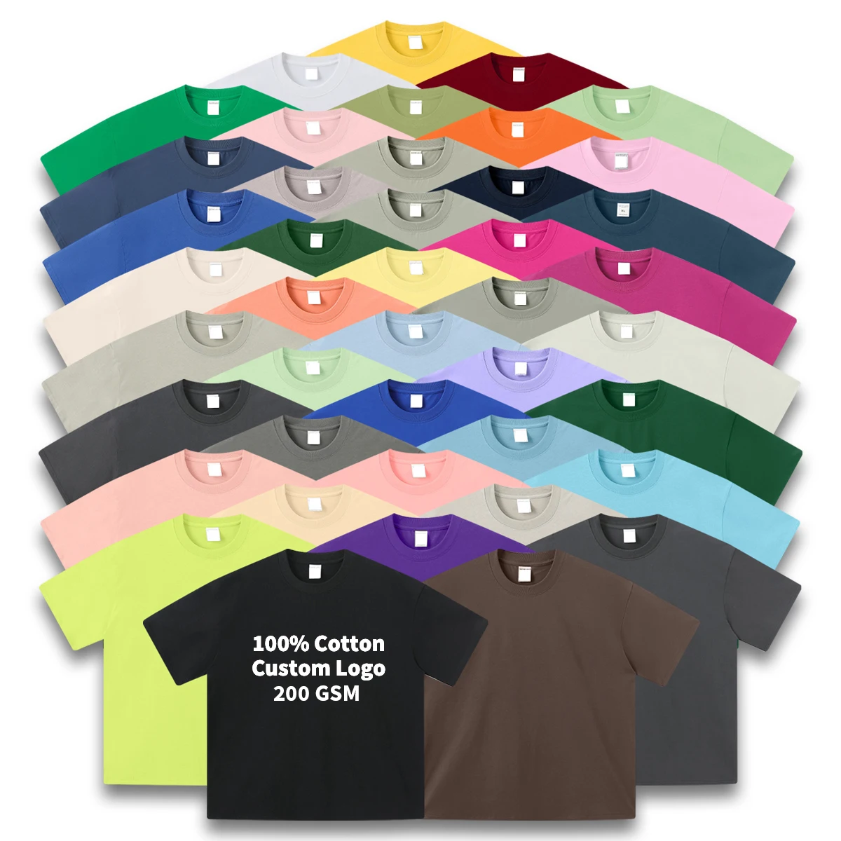 Wholesale High Quality 200gsm Cotton Oversized Men's t Shirts Drop Shoulder logo Embroidered Streetwear Blank T-shirts for Men