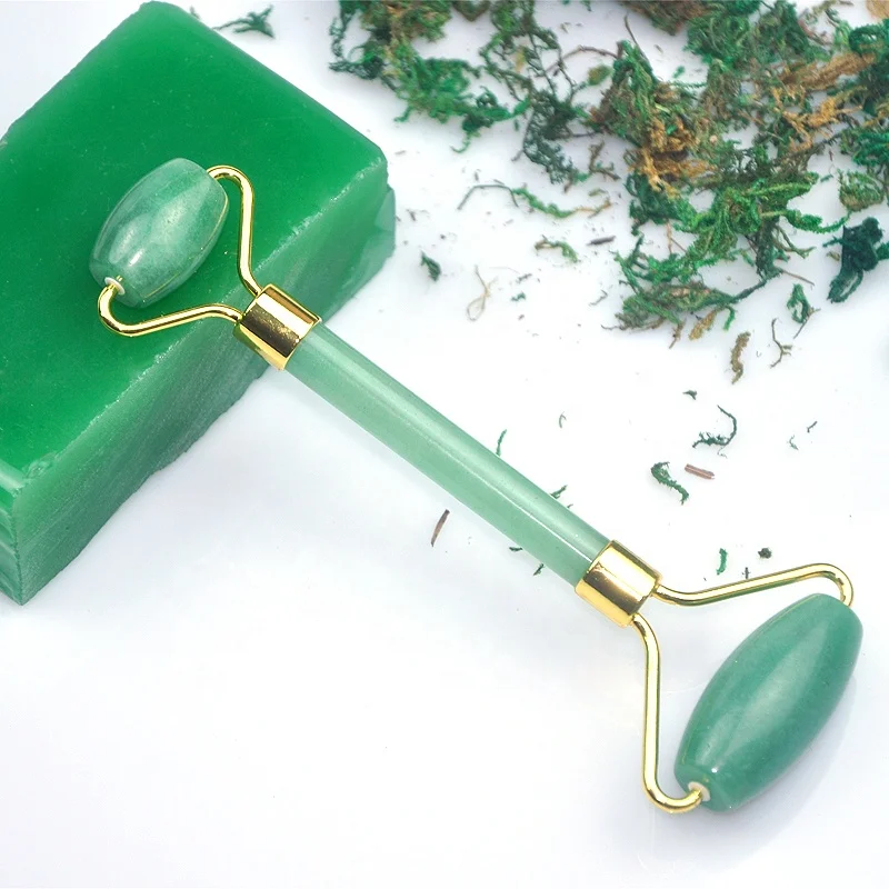 

wholesale high quality bulk jade roller green for face beauty roller jade