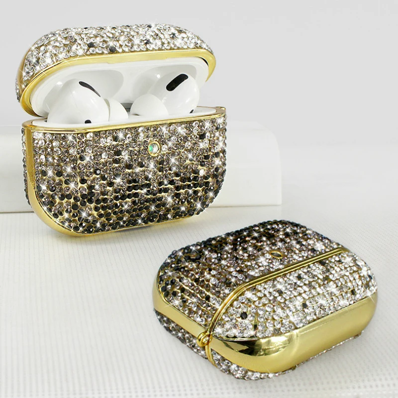 

Factory wholesale diamond cases cover For AirPods rhinestone bling airpod case keychain