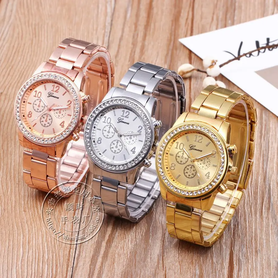 

New fashion Geneva classic luxury rhinestone watch ladies watch fashion ladies ladies watch Reloj Mujer Relogio Feminino 2020