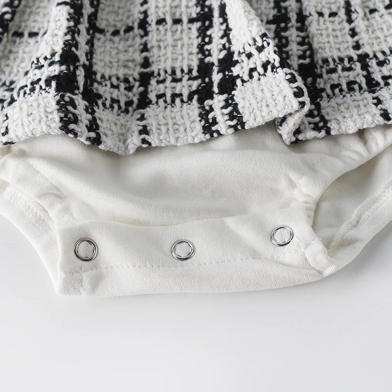 
wholesale newborn baby romper+girls coat clothing set Infants & Toddlers plaid romper ENG008 