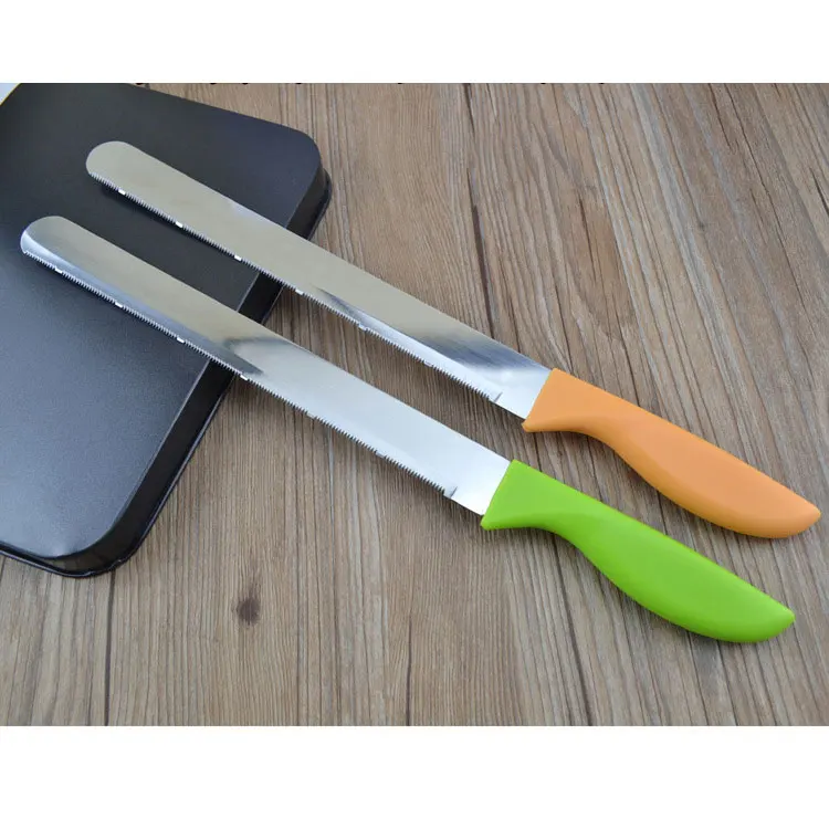 

Hot sales 12" stainless steel bread knife with teeth,fine tooth cake knife spatula DIY Baking Tool