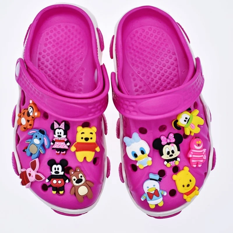 

XH-75 Cute Minnie Soft Charms Donald Duck Shoe Buckles Decoration, As pic