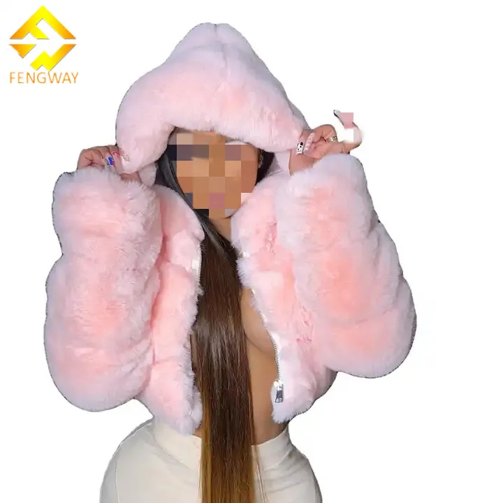 S-8XL Stylish Long Sleeve Plus Size Coats Pure Color Lady Tops Winter Fashion Zipper Faux Fox Fur Coat Women