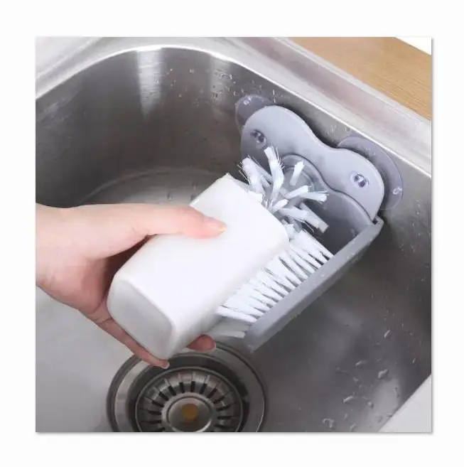

Wholesale High Quality Nylon Durable Sponge Cleaning Cup Washing Brush Sink Stand Suction Wall Cup Cleaning Brush, Customized color