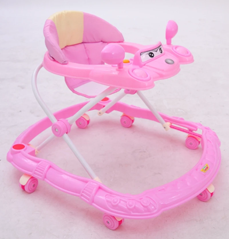 

OKAI promotional gift items 2020 new baby walker cheap plastic kid carrier toys simple baby walker, Pink