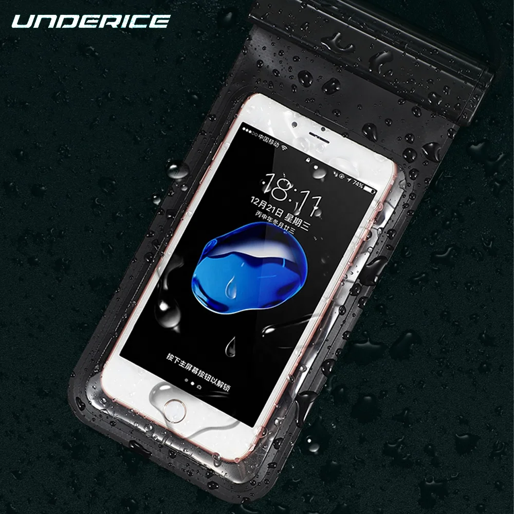 

Hot sale mobile phone waterproof bag PVC waterproof mobile phone bag transparent waterproof case, Black/blue or customized