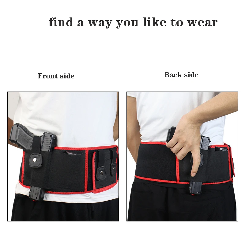 
2020 Custom Gun Holster Concealed Carry Belly Band Gun Holster Belt For man 