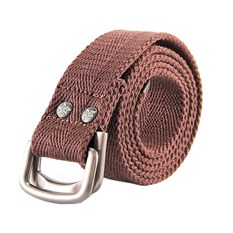 

Custom Double D Rings Buckle Coloful Thicken Nylon Belt Canvas Belt Webbing Girdle, Custom color