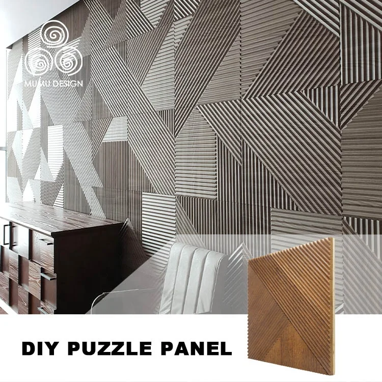

MUMU 3D Models Carved Art Comfortable Decor Building Material Home Renovation Natural Wood Wall Panel