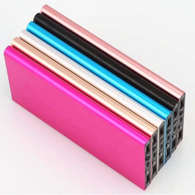 

Ultra-thin portable power bank 20000MAH2.1A polymer charger metal housing support custom LOGO price discount