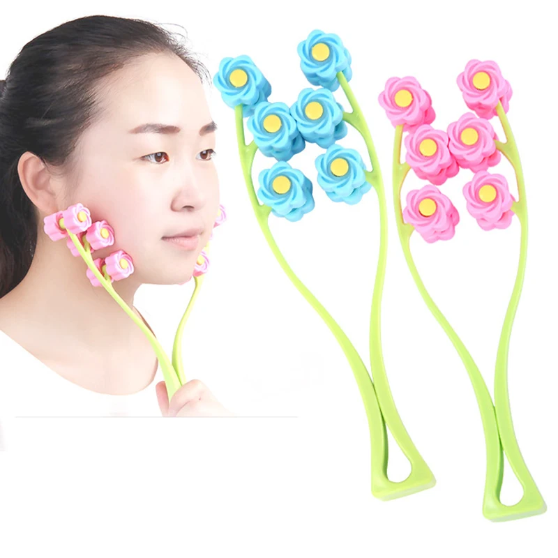 

Facial Massager Roller Portable Flower Shape Anti Wrinkle Face-Lift Slimming Face Relaxation Beauty Tools