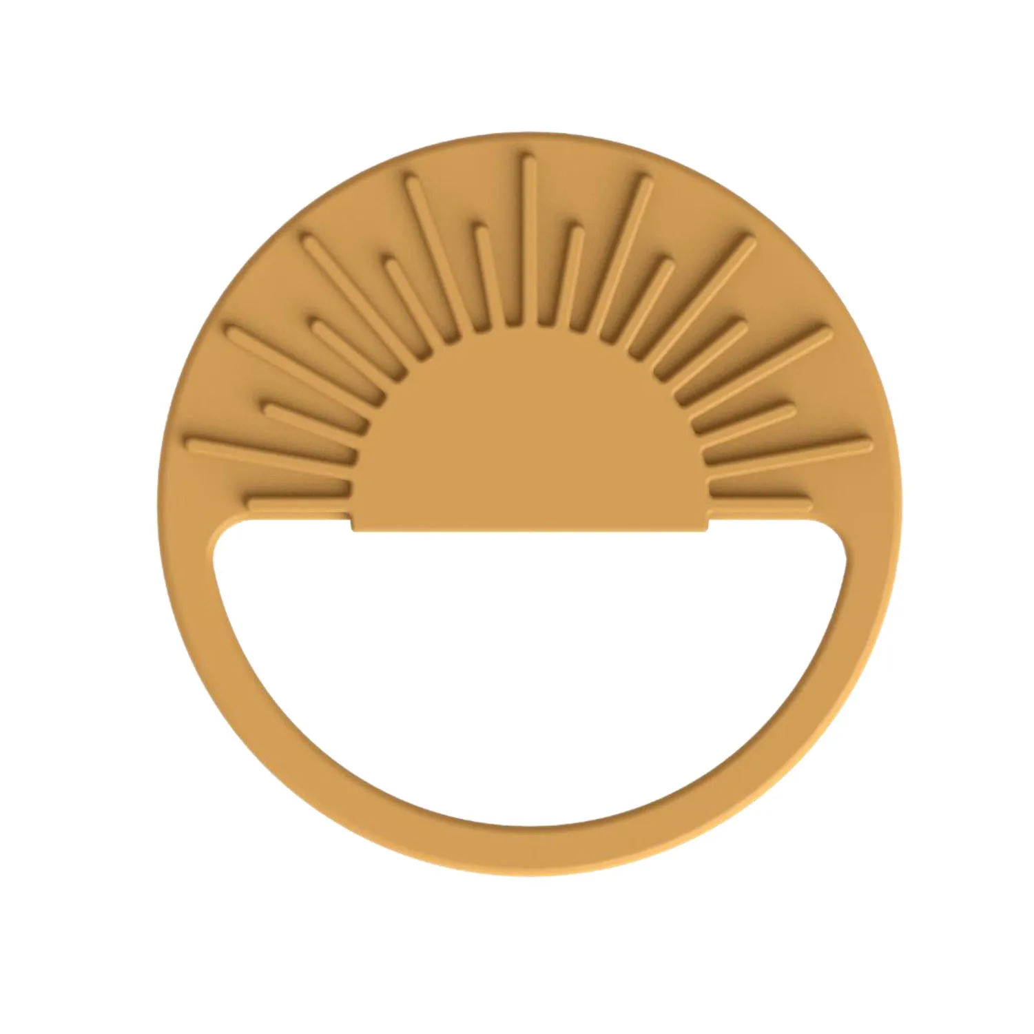 

2021 Hot Sale safe sun shapes Food Grade Silicone baby teether ring toy support customized