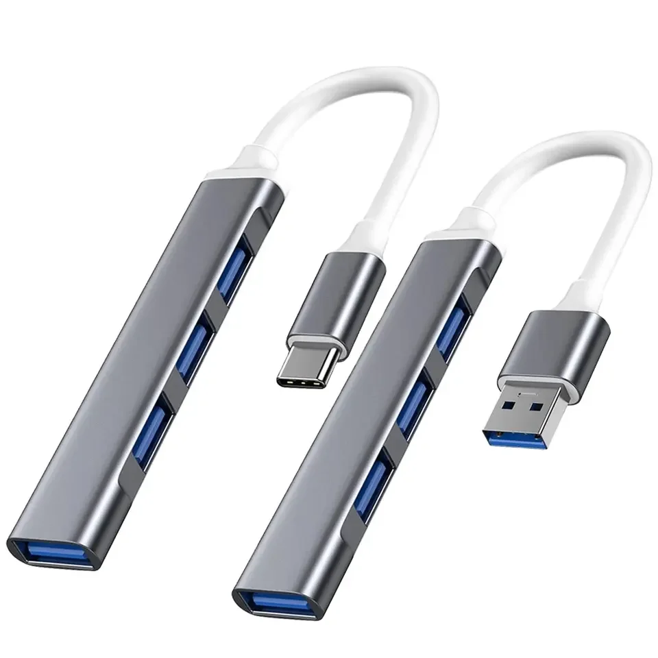 

Factory 4 Port In 1 USB 3.0 HUB Type C to USB 4 Ports Multi Splitter Adapter OTG Type-C HUB For phone Computer Accessories