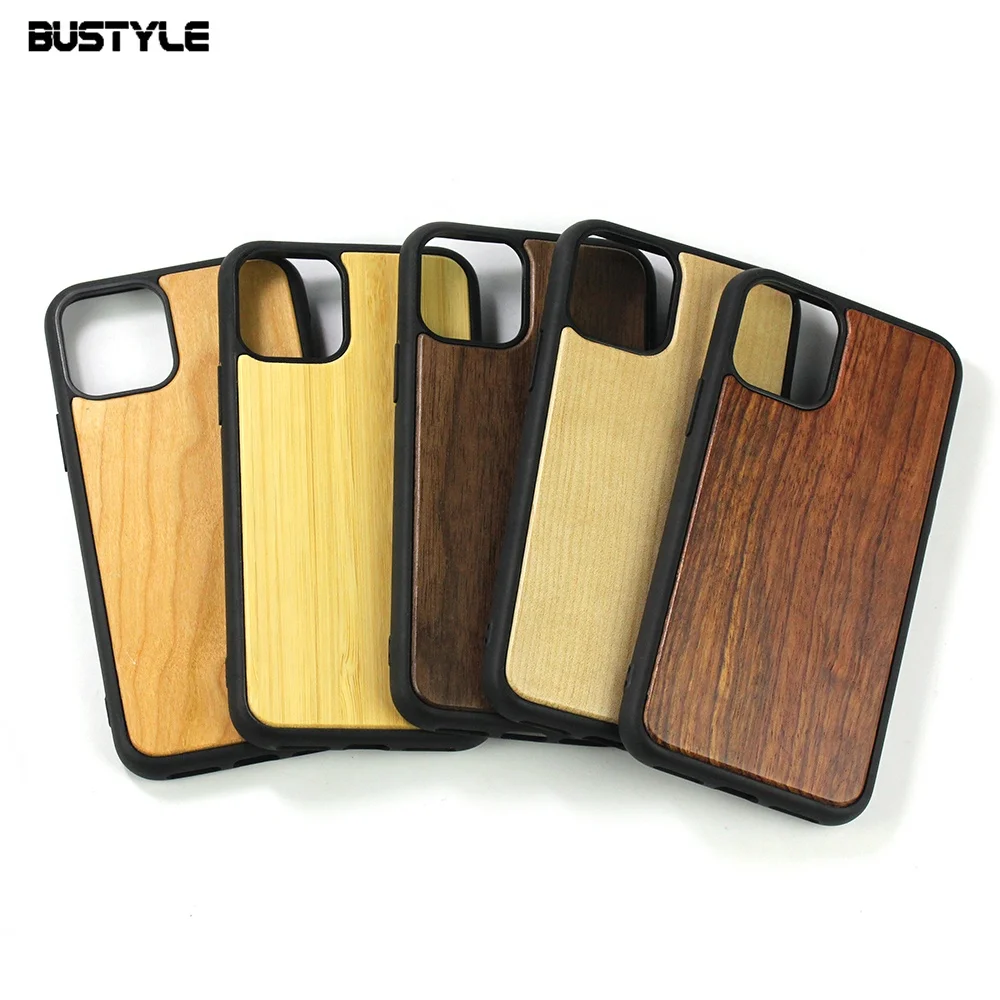 

Natural Real wood tpu phone case for iphone 11 pro max custom design bamboo wooden cover for iPhone 12 pro max wood phone case, 5 colors