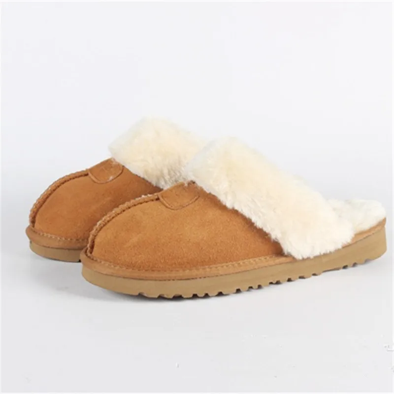 

Wholesale soft non-slip fur slides sheepskin slippers for women