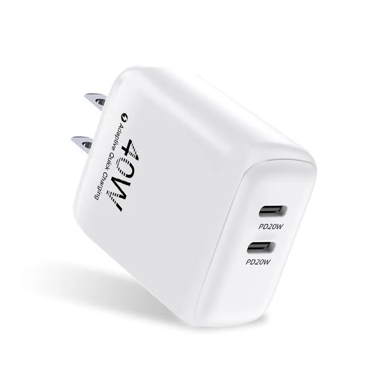 

40W Quick Charge Dual PD 20W USB Type-C QC 3.0 Fast Charger For iPhone 13 12 11 Pro Max X Xr iPad Universal Adapter