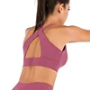 Adjustable Nylon Training Sports Bra Cross Back Custom High Impact Tops Woman