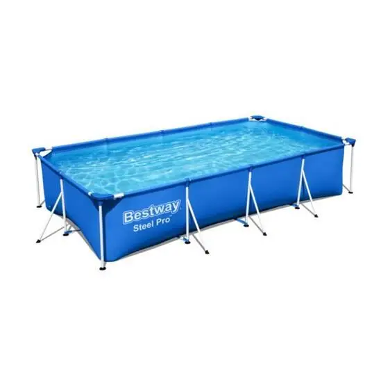 

above ground small size swimming pool Water Tank steel pool for homes, Blue