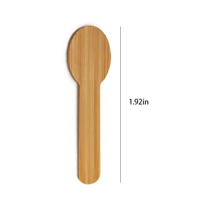 

Professional makeup beauty tool portable mini natural wooden facial cosmetic spoon spatula, Natural color