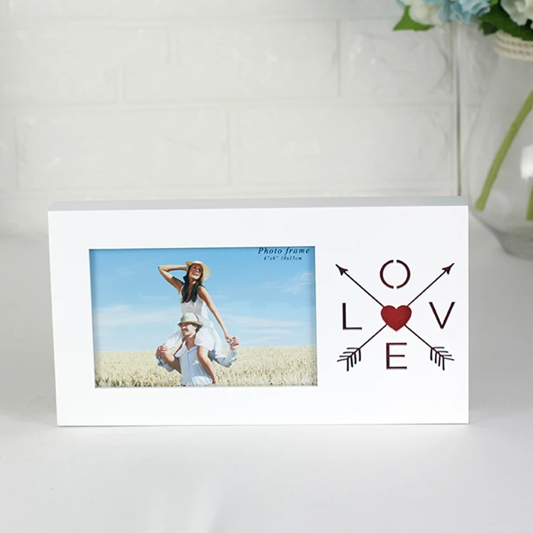 LOVE customized LED laser home decor wood photo frame