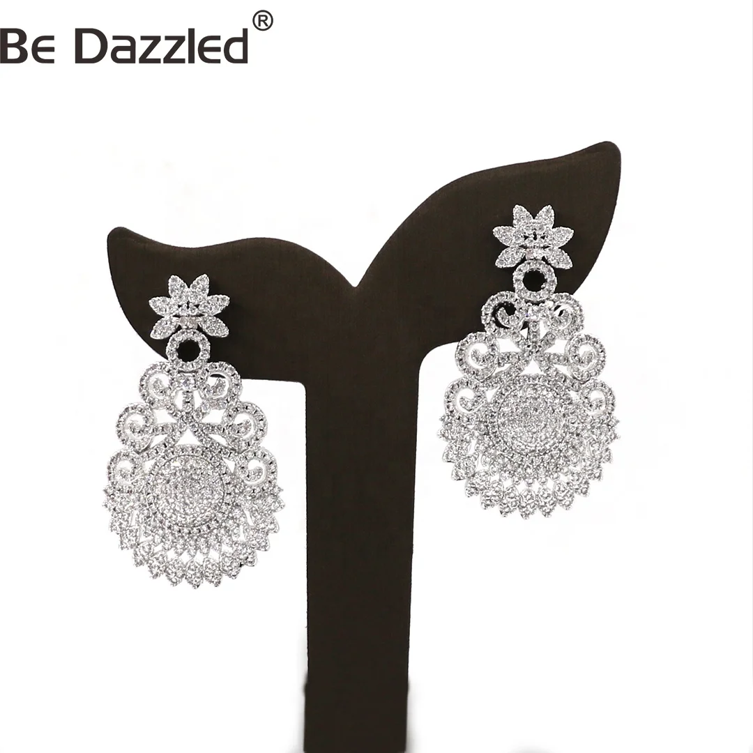 

BEDAZZLED 2019 best selling earrings wholesale luxury jewelry for women bridal cubic zircon earring
