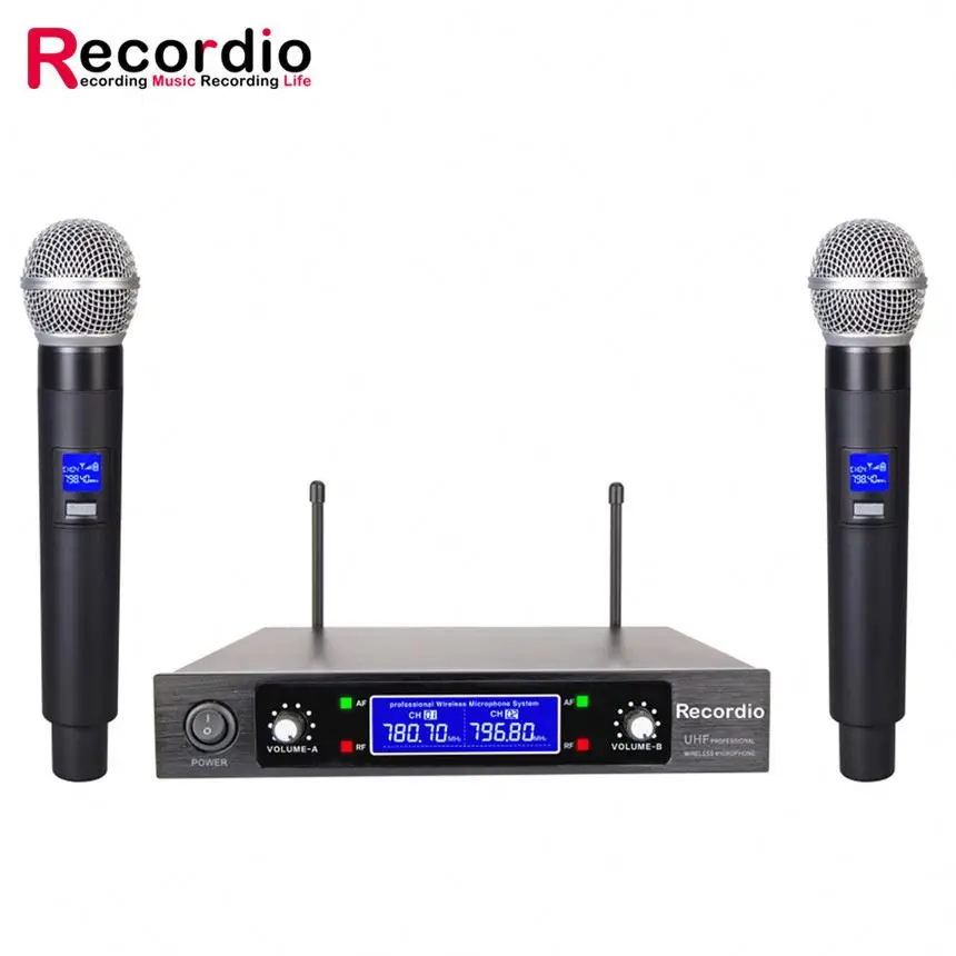 

GAW-V744 Hot Selling Handheld Microphone With Low Price, Silver&black