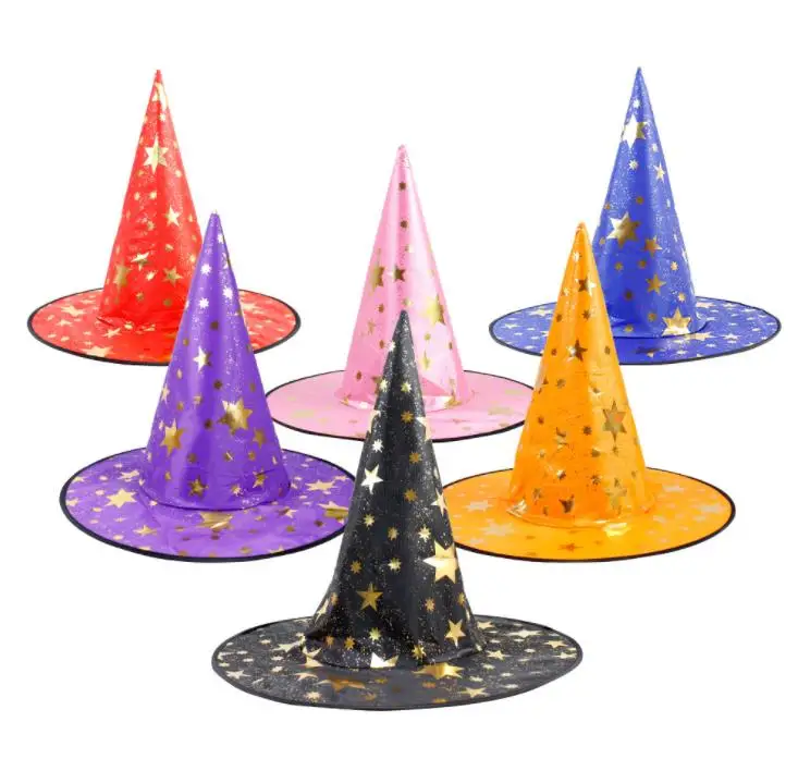 

halloween witch hats Party Cosplay Prop for Festival Fancy Dress Children Costumes Witch Wizard Gown Hats Costume kids hat