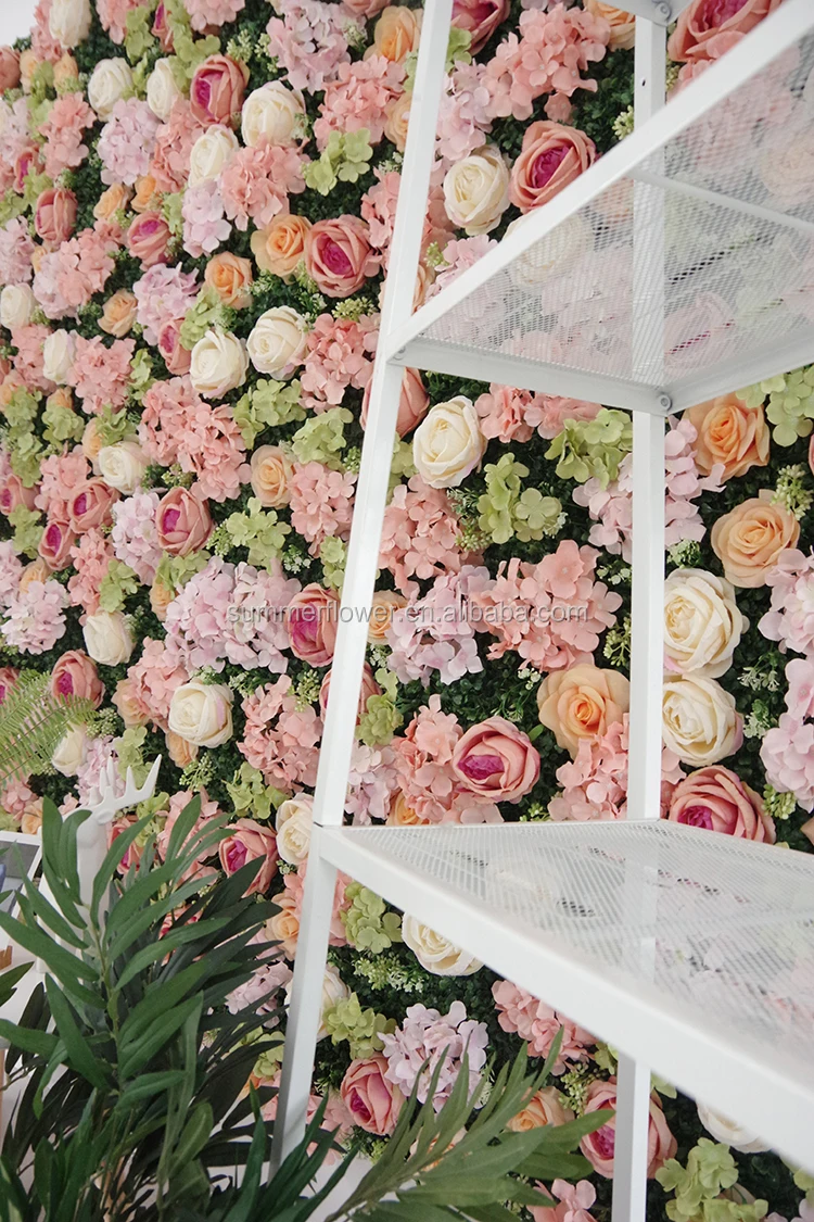 Wedding Decoration Backdrop Panels Artificial Rose Roll Up Flower Wall