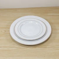 

gold rim porcelain restaurant kitchen ceramic dinner plate set plates sets dinnerware