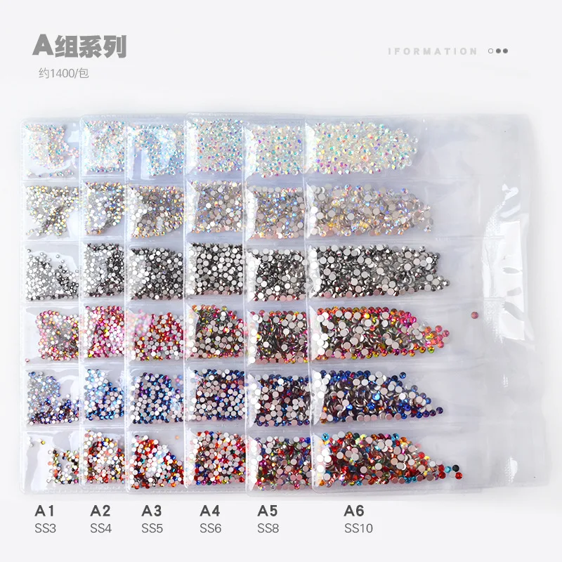 

AB Color Nail Art Rhinestone For Nails Decorations Crystals Charms Partition