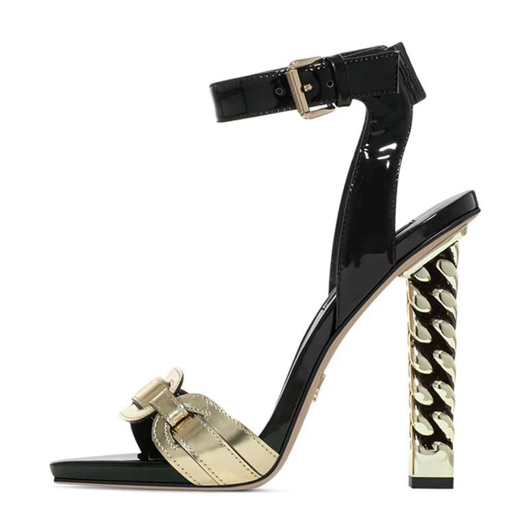 

Gold Ladies Sandals Shoes Women Sandals Fashion Heels Women's High Heel Shoes Ladies Chunky Heels Platform Sandals, Black,nude