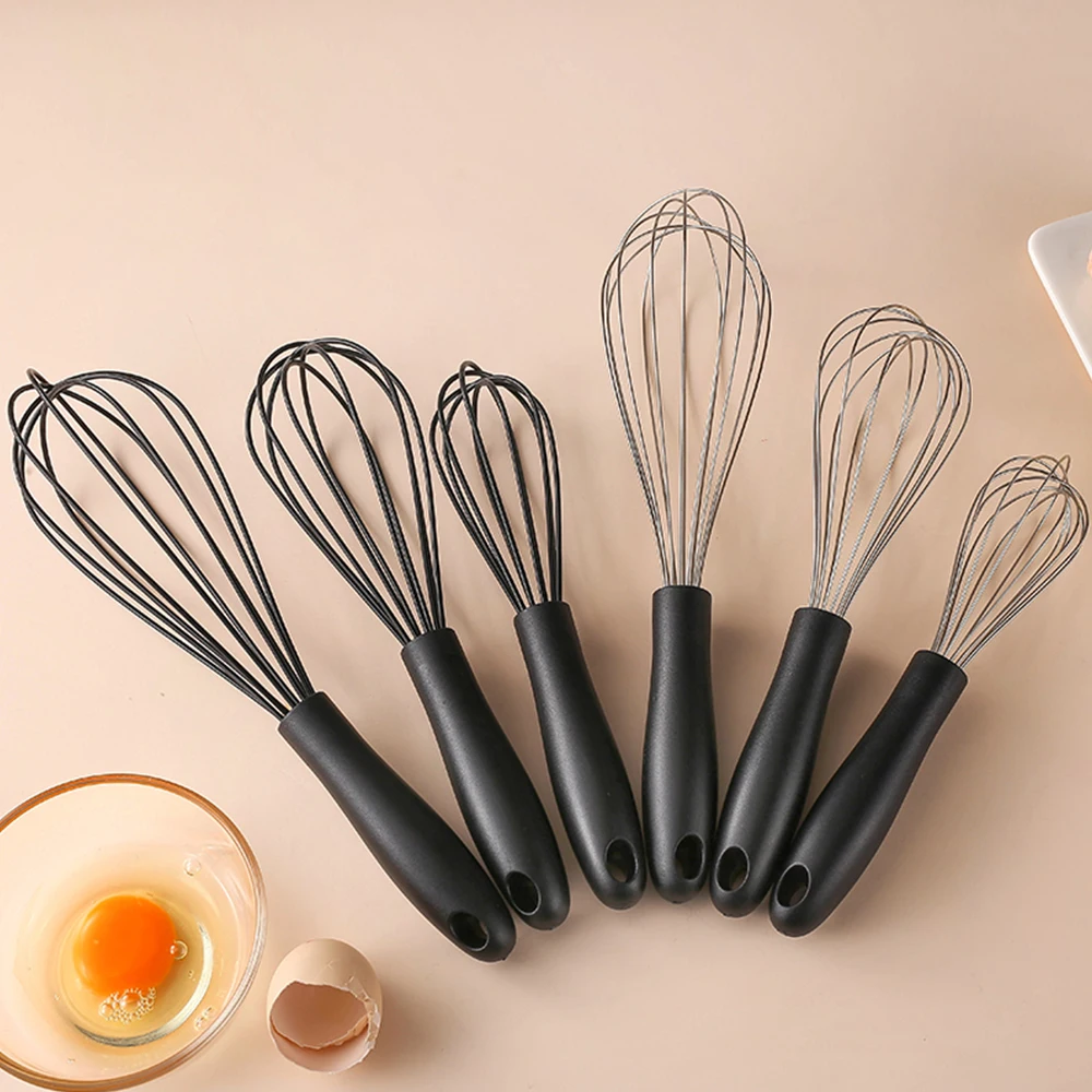 

Food Grade egg beater stainless steel nylon egg beater multi function, Black