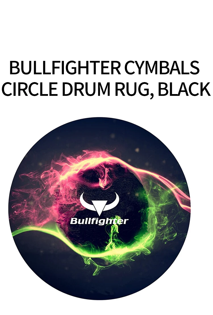 Bullfighter Cymbals Circle Drum Rug Black Carpet