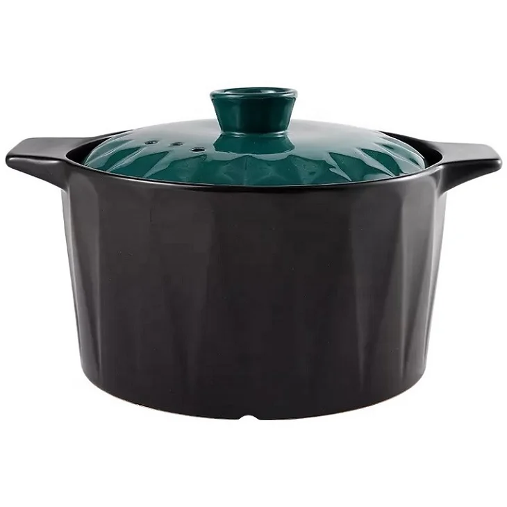 

Casserole soup for household gas gas stove high temperature resistant ceramic large and small capacity stew pot casserole soup p, Black