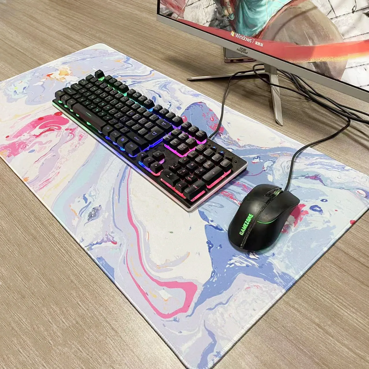 

custom logo large extend rubber mouse pad Wholesale cartoon gaming mouse pad for gamer, Customizable