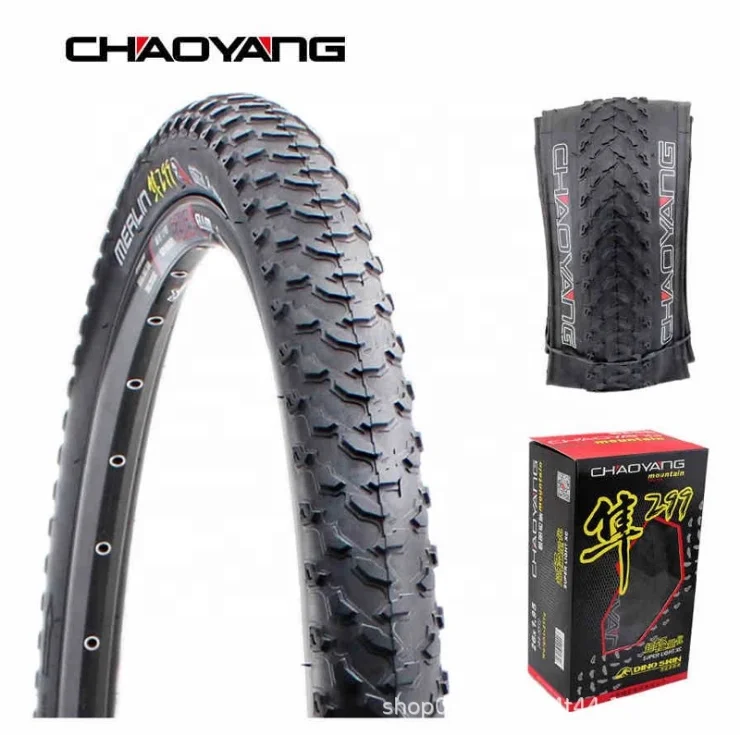 

CHAO YANG Ultralight puncture-resistant mountain bike tires bicycle tire competition folding tire 26/27.5/29*1.95, Black