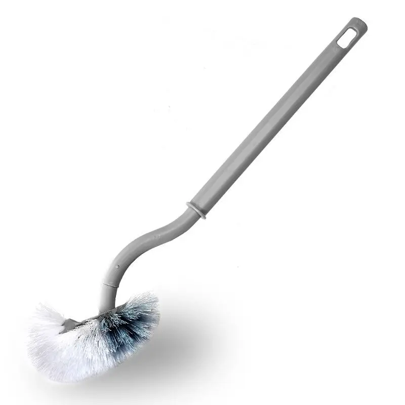 

BBA184 Economic Bending Long Handle Hotel WC Clean Toilet Brush Home Bathroom Toilet Cleaning Brush, Grey,white