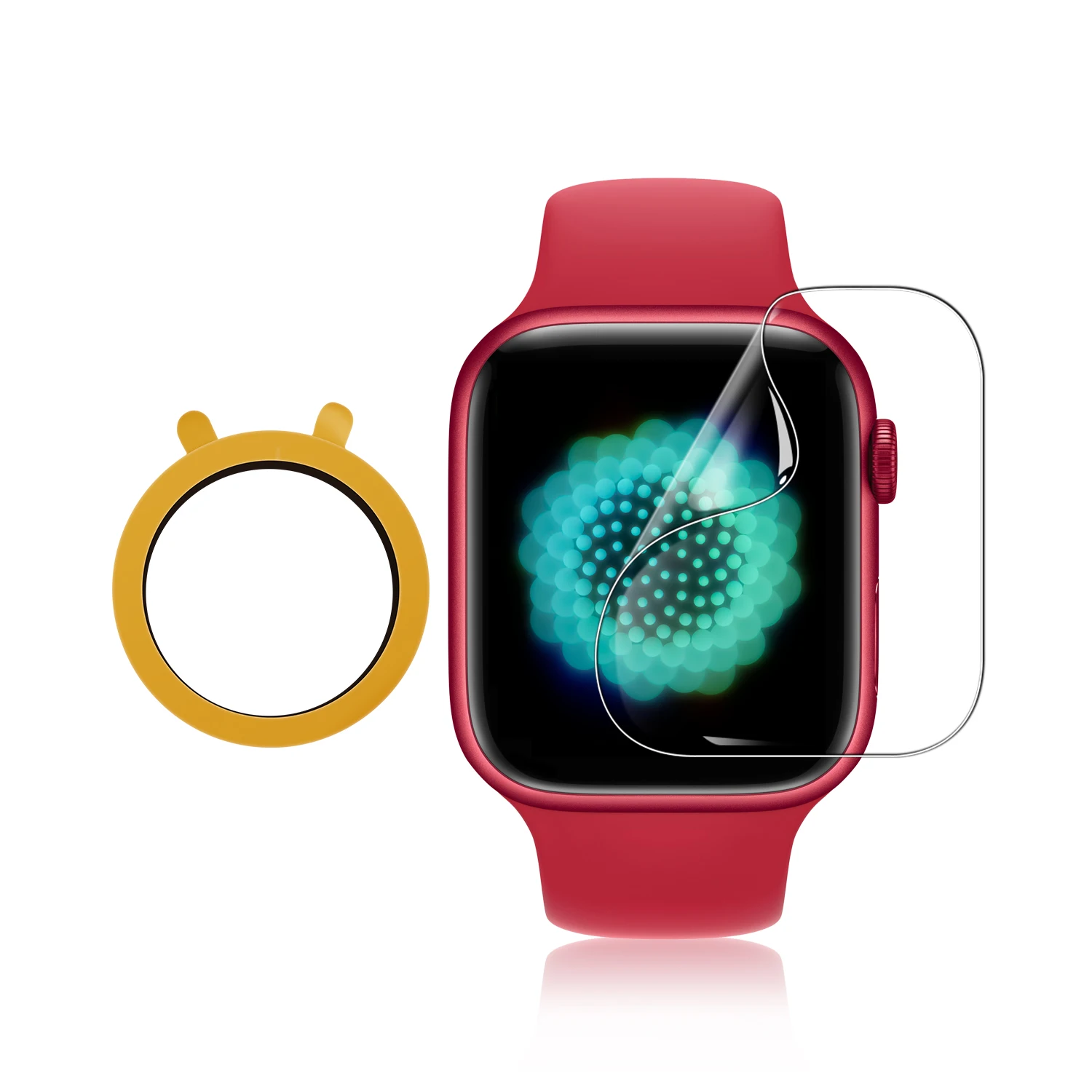 

Best Sale 2.5D Full Cover Anti-fingerprint Glass Film Screen Protector For apple watch series 7, Tranparent