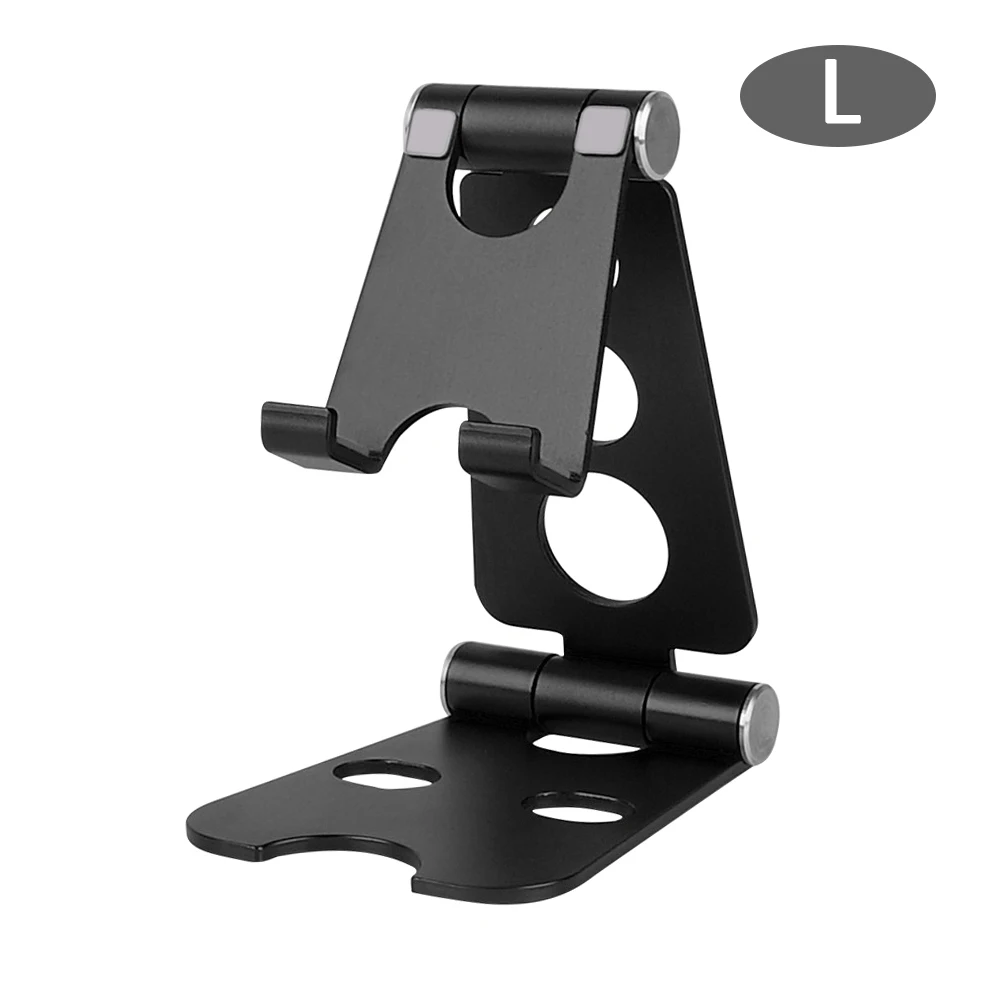 

Aluminum alloy double fold phablet holder Large Size desktop lazy person folding tablet stand