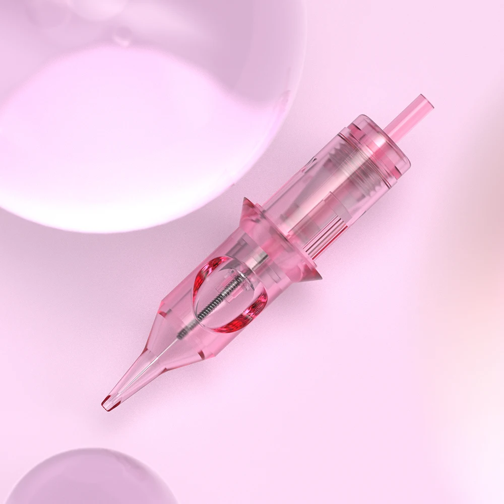

PMU Supplies Pink Color Tattoo Cartridge Needles Disposable 030 1RL For Tattoo Machine, Same as picture
