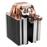 

4Pin CPU Cooler 1155 1156 AVC Pure Copper 6 Heat Pipe Single Cooling Fan Support Intel AMD