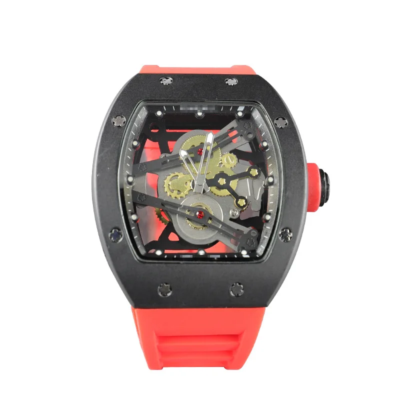 

2021 new European and American hot selling hollow barrel type quartz men and women RM watches casual